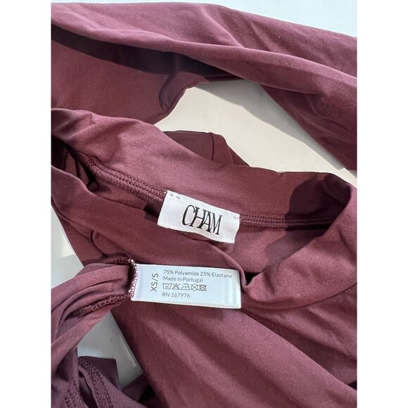 CHAM Mini Dress in Burgundy - Picture 4 of 4